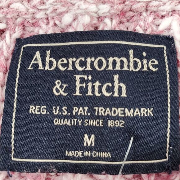🔹️Abercrombie & Fitch Pink Variegated Knit Oversized Long Sleeve Sweater Medium - Picture 7 of 9